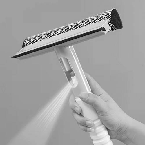 3 in 1 Combined Squeegee With Refillable Spray Bottle, Sliicon Blade, Sponge